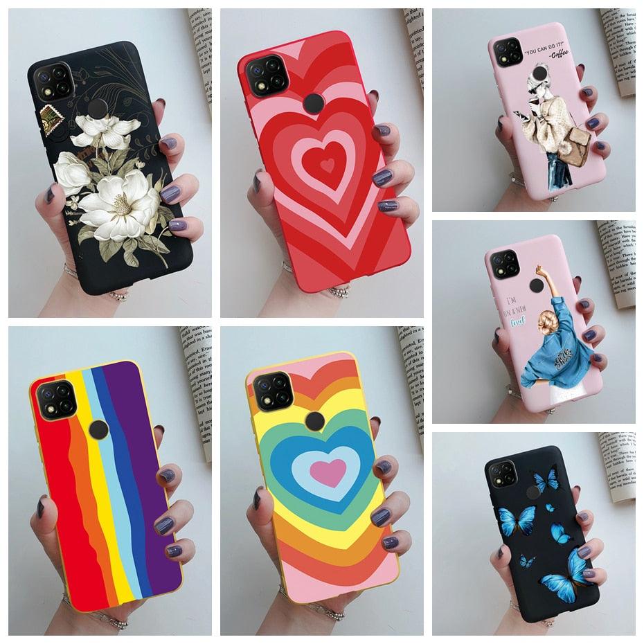 Silicone with Design Print Pattern Shockproof-Absorption Bumper Protective Back Cover For Xiaomi Redmi 10A Case 2022 Love Heart Candy Painted Phone Cover Soft Silicone Case For Xiaomi Redmi 10A Redmi10A Stevvex