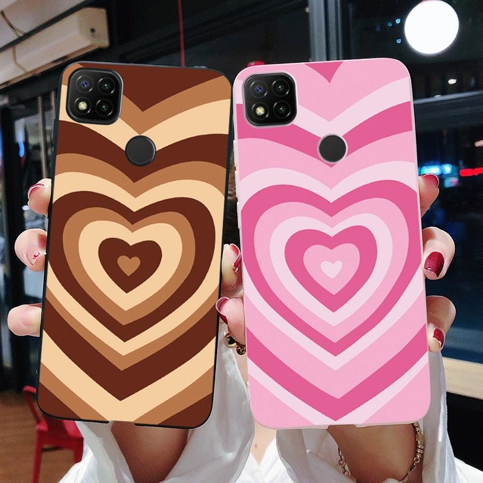 Silicone with Design Print Pattern Shockproof-Absorption Bumper Protective Back Cover For Xiaomi Redmi 10A Case 2022 Love Heart Candy Painted Phone Cover Soft Silicone Case For Xiaomi Redmi 10A Redmi10A Stevvex