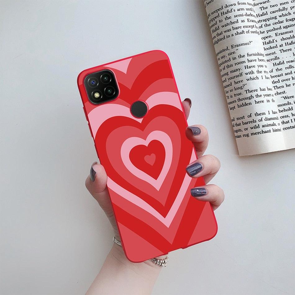 Silicone with Design Print Pattern Shockproof-Absorption Bumper Protective Back Cover For Xiaomi Redmi 10A Case 2022 Love Heart Candy Painted Phone Cover Soft Silicone Case For Xiaomi Redmi 10A Redmi10A Stevvex