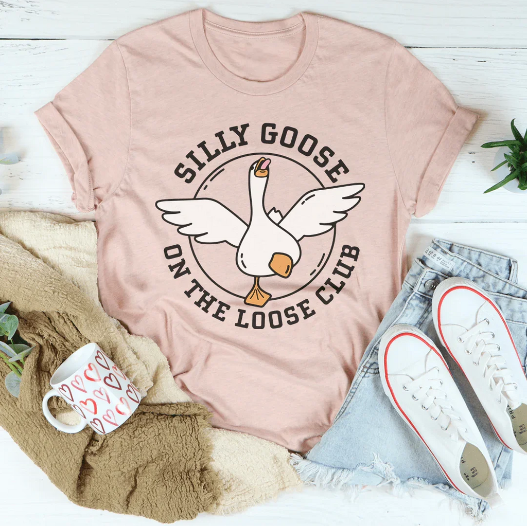 Silly Goose On The Loose Club Tee Peachy Sunday