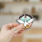 Glitter Die Cut Vinyl Sticker Silly Goose Waterproof Durable For Water Bottles Laptops Journals BandsCo Straps