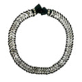 Silver Collar Necklace Statement Snake Chain With Cotton Tassels 17 Inch BandsCo Straps
