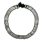 Silver Collar Necklace Statement Snake Chain With Cotton Tassels 17 Inch BandsCo Straps