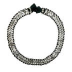 Silver Collar Necklace Statement Snake Chain With Cotton Tassels 17 Inch BandsCo Straps