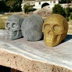 Silver Resin Beaded Skull Decor Gothic Bookend Accent BandsCo Straps