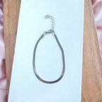 Silver Herringbone Bracelet Luxe Sterling Dainty Adjustable