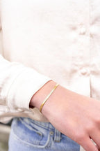Silver Herringbone Bracelet Luxe Sterling Dainty Adjustable