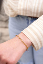 Silver Paper Clip Bracelet Luxe Minimal Everyday Chain