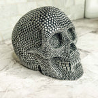 Silver Resin Beaded Skull Decor Gothic Bookend Accent BandsCo Straps
