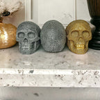 Silver Resin Beaded Skull Decor Gothic Bookend Accent BandsCo Straps