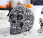 Silver Resin Beaded Skull Decor Gothic Bookend Accent BandsCo Straps