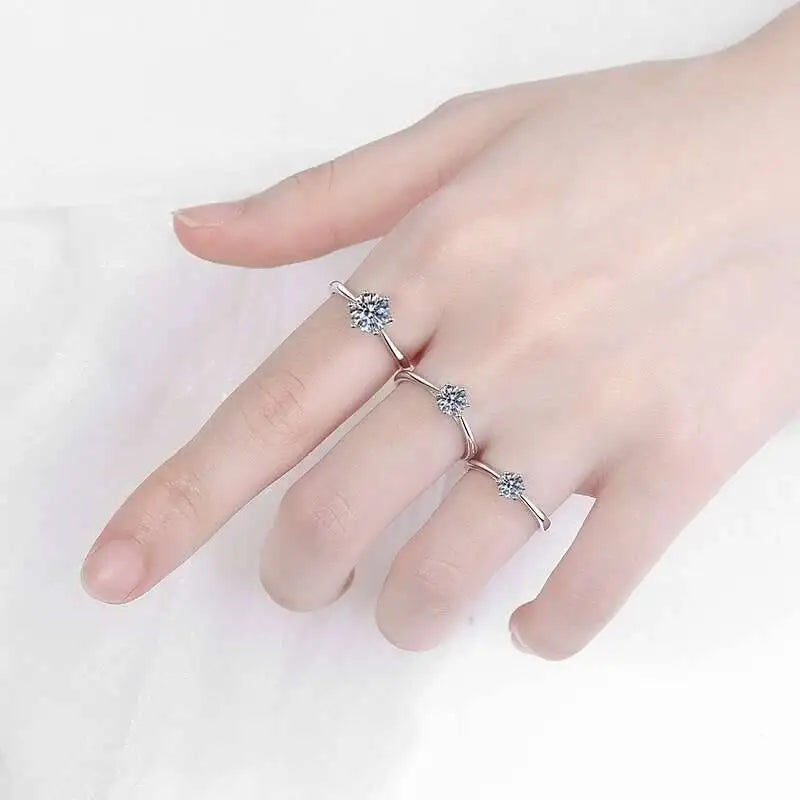 925 Sterling Silver 1ctx4 D Moissanite Necklace Earrings Set Bridal Jewelry BandsCo Straps