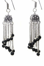 Turquoise Marbled Bead Chandelier Dangle Earrings 3 Inch