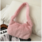 Simple And Stylish Women Soft Plush Winter Furry Shoulder Bags For Ladies And Girls Designer Clutch Handbag For Female Stevvex