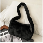 Simple And Stylish Women Soft Plush Winter Furry Shoulder Bags For Ladies And Girls Designer Clutch Handbag For Female Stevvex