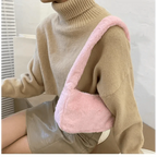 Simple And Stylish Women Soft Plush Winter Furry Shoulder Bags For Ladies And Girls Designer Clutch Handbag For Female Stevvex