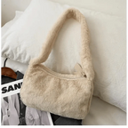Simple And Stylish Women Soft Plush Winter Furry Shoulder Bags For Ladies And Girls Designer Clutch Handbag For Female Stevvex