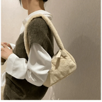Simple And Stylish Women Soft Plush Winter Furry Shoulder Bags For Ladies And Girls Designer Clutch Handbag For Female Stevvex