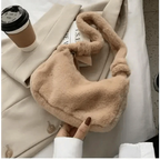 Simple And Stylish Women Soft Plush Winter Furry Shoulder Bags For Ladies And Girls Designer Clutch Handbag For Female Stevvex