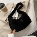 Simple And Stylish Women Soft Plush Winter Furry Shoulder Bags For Ladies And Girls Designer Clutch Handbag For Female Stevvex
