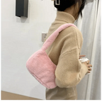 Simple And Stylish Women Soft Plush Winter Furry Shoulder Bags For Ladies And Girls Designer Clutch Handbag For Female Stevvex