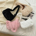 Simple And Stylish Women Soft Plush Winter Furry Shoulder Bags For Ladies And Girls Designer Clutch Handbag For Female Stevvex