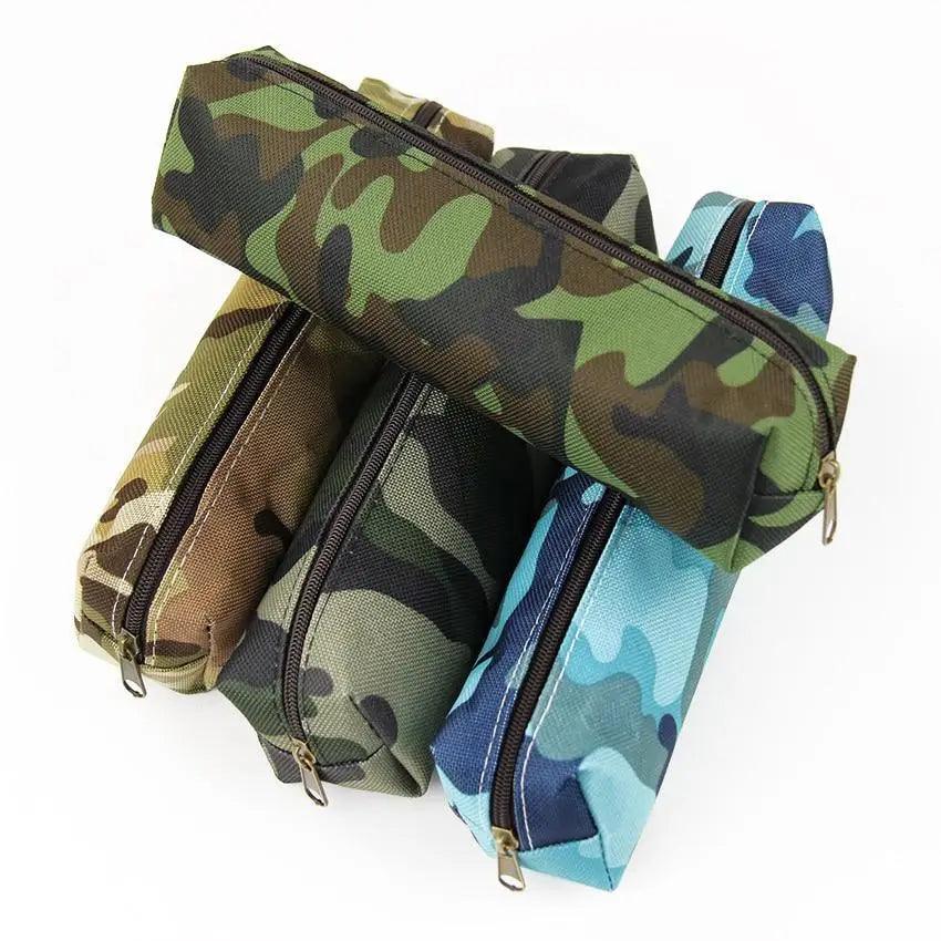 Simple Camouflage Cool Pencil Case Soft Black Pencil Holder For Boys Stylish Pouch For Office And Schools Stevvex