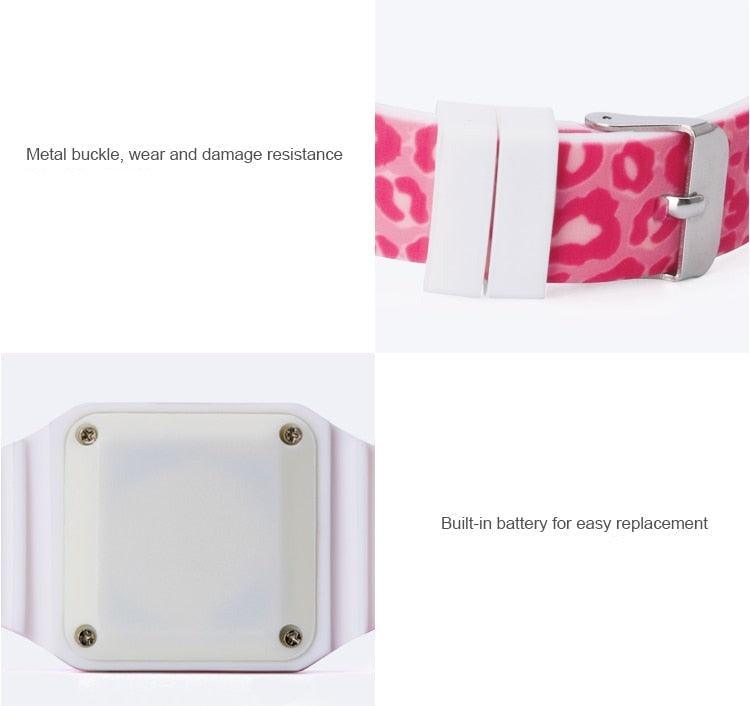 Simple Cartoon Digital Watches For Kids Student LED Display Cute Design Children Girls LED Digital Waterproof Electronic Clock Kids Student Flamingo Digital Sport Watch For Boys Girls Kid Stevvex