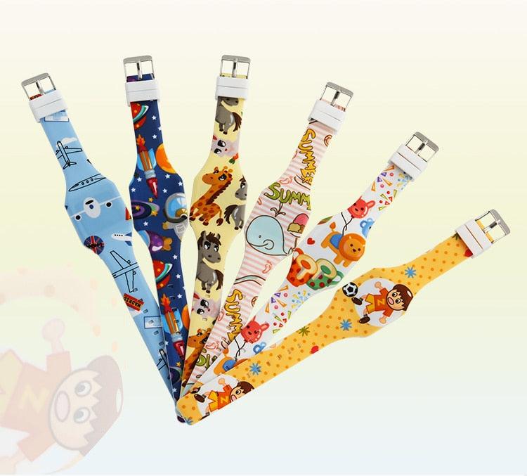 Simple Cartoon Digital Watches For Kids Student LED Display Cute Design Children Girls LED Digital Waterproof Electronic Clock Kids Student Flamingo Digital Sport Watch For Boys Girls Kid Stevvex