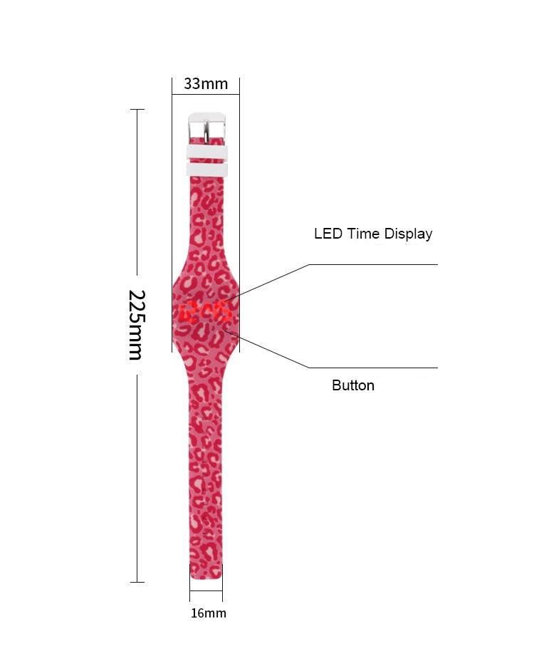 Simple Cartoon Digital Watches For Kids Student LED Display Cute Design Children Girls LED Digital Waterproof Electronic Clock Kids Student Flamingo Digital Sport Watch For Boys Girls Kid Stevvex