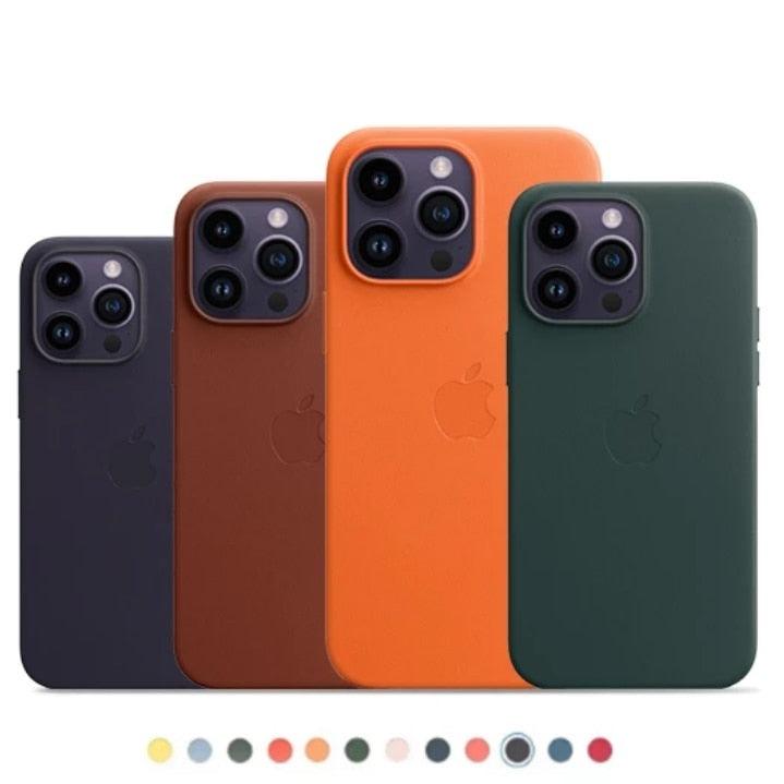 Simple Colorful Leather With Case For iPhone 14 Pro Max 14 Plus Case Wireless Charging Magnetic Cases Leather Case Stylish Unique Cover For iPhone Stevvex