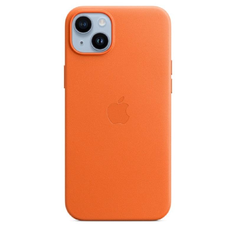 Simple Colorful Leather With Case For iPhone 14 Pro Max 14 Plus Case Wireless Charging Magnetic Cases Leather Case Stylish Unique Cover For iPhone Stevvex