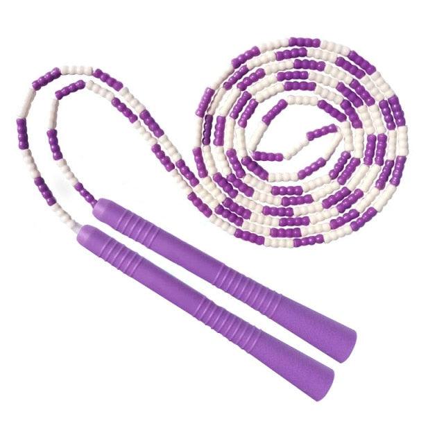 Simple Comfortable Jump Skipping Rope PVC Beginner Soft Beaded Exercise Fitness Jump Rope Tangle-Free Of Adjustable Soft Beads Jump Rope Skipping Rope For Keeping Fit Stevvex