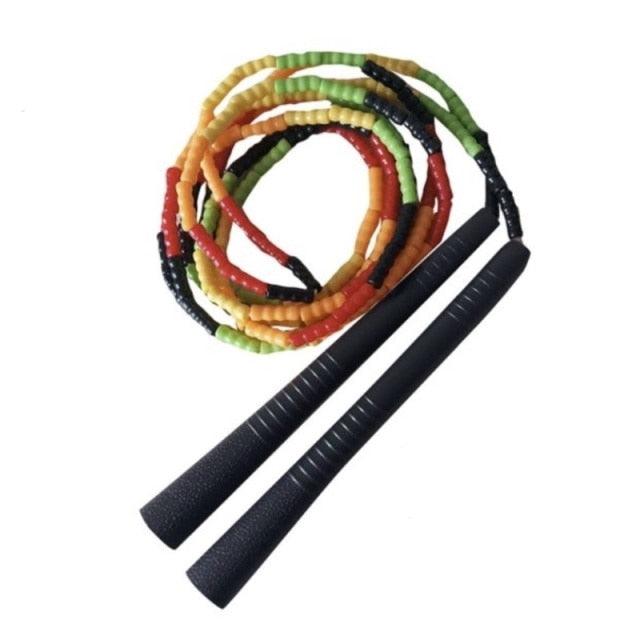 Simple Comfortable Jump Skipping Rope PVC Beginner Soft Beaded Exercise Fitness Jump Rope Tangle-Free Of Adjustable Soft Beads Jump Rope Skipping Rope For Keeping Fit Stevvex