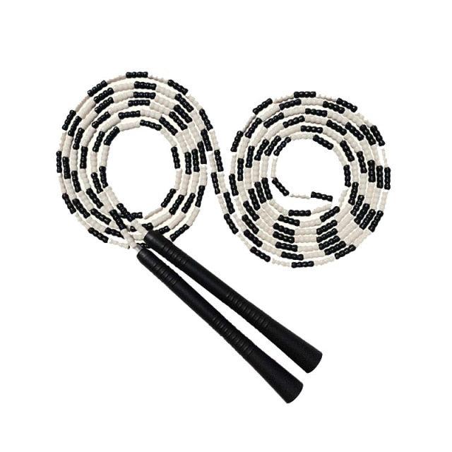 Simple Comfortable Jump Skipping Rope PVC Beginner Soft Beaded Exercise Fitness Jump Rope Tangle-Free Of Adjustable Soft Beads Jump Rope Skipping Rope For Keeping Fit Stevvex