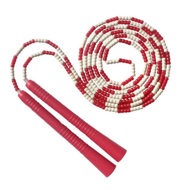 Simple Comfortable Jump Skipping Rope PVC Beginner Soft Beaded Exercise Fitness Jump Rope Tangle-Free Of Adjustable Soft Beads Jump Rope Skipping Rope For Keeping Fit Stevvex