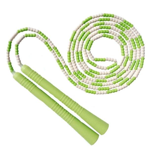 Simple Comfortable Jump Skipping Rope PVC Beginner Soft Beaded Exercise Fitness Jump Rope Tangle-Free Of Adjustable Soft Beads Jump Rope Skipping Rope For Keeping Fit Stevvex