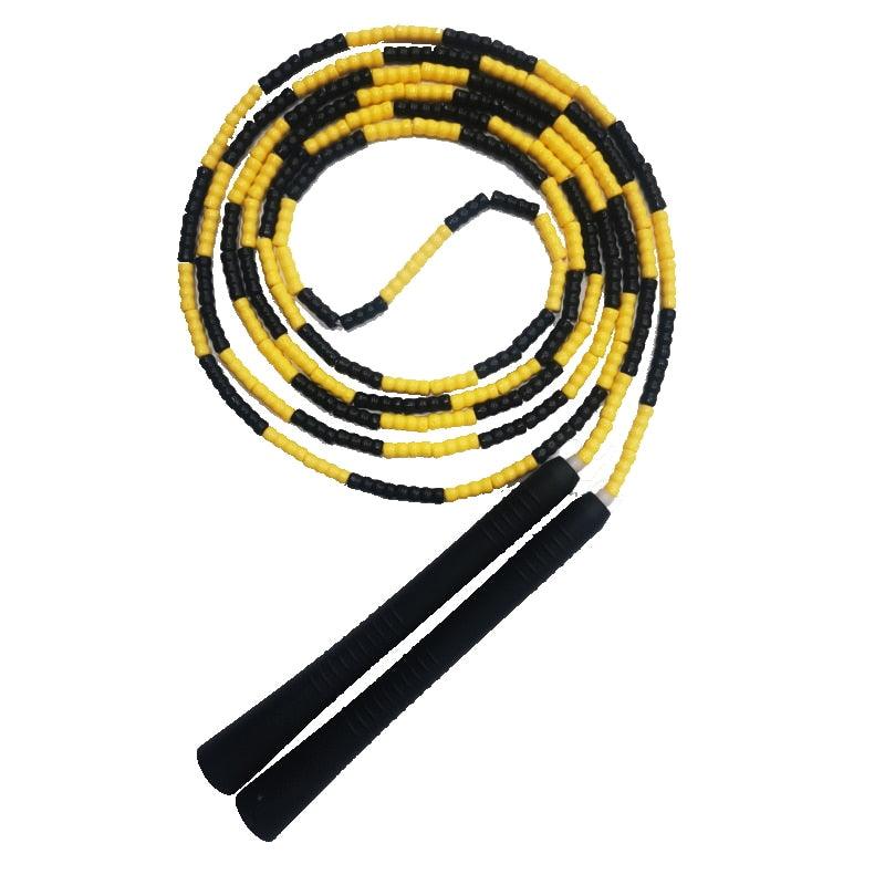 Simple Comfortable Jump Skipping Rope PVC Beginner Soft Beaded Exercise Fitness Jump Rope Tangle-Free Of Adjustable Soft Beads Jump Rope Skipping Rope For Keeping Fit Stevvex