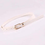 Simple Cute Leather Belts Candy Color Thin Skinny Waistband Classic Adjustable Fashion Women Belts