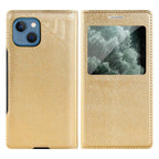 Simple Flip Ultra Thin Window Cover Leather Phone Case For iPhone 14 13 12 11 Pro Mini Luxury Leather Wallet Case Flip Cover Classic Simple iphone case Stevvex