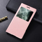 Simple Flip Ultra Thin Window Cover Leather Phone Case For iPhone 14 13 12 11 Pro Mini Luxury Leather Wallet Case Flip Cover Classic Simple iphone case Stevvex