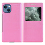 Simple Flip Ultra Thin Window Cover Leather Phone Case For iPhone 14 13 12 11 Pro Mini Luxury Leather Wallet Case Flip Cover Classic Simple iphone case Stevvex