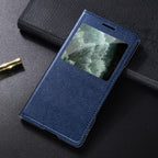 Simple Flip Ultra Thin Window Cover Leather Phone Case For iPhone 14 13 12 11 Pro Mini Luxury Leather Wallet Case Flip Cover Classic Simple iphone case Stevvex
