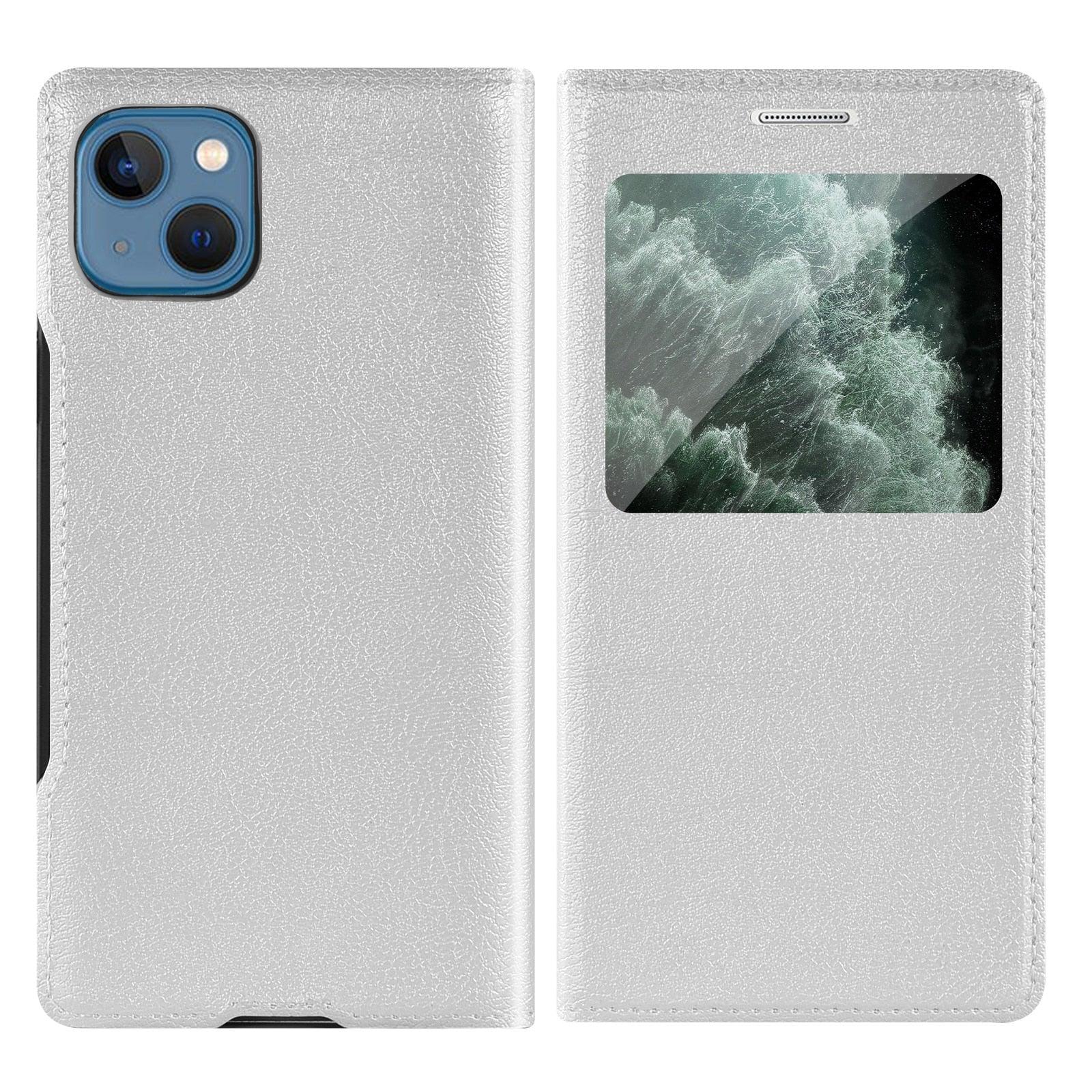 Simple Flip Ultra Thin Window Cover Leather Phone Case For iPhone 14 13 12 11 Pro Mini Luxury Leather Wallet Case Flip Cover Classic Simple iphone case Stevvex