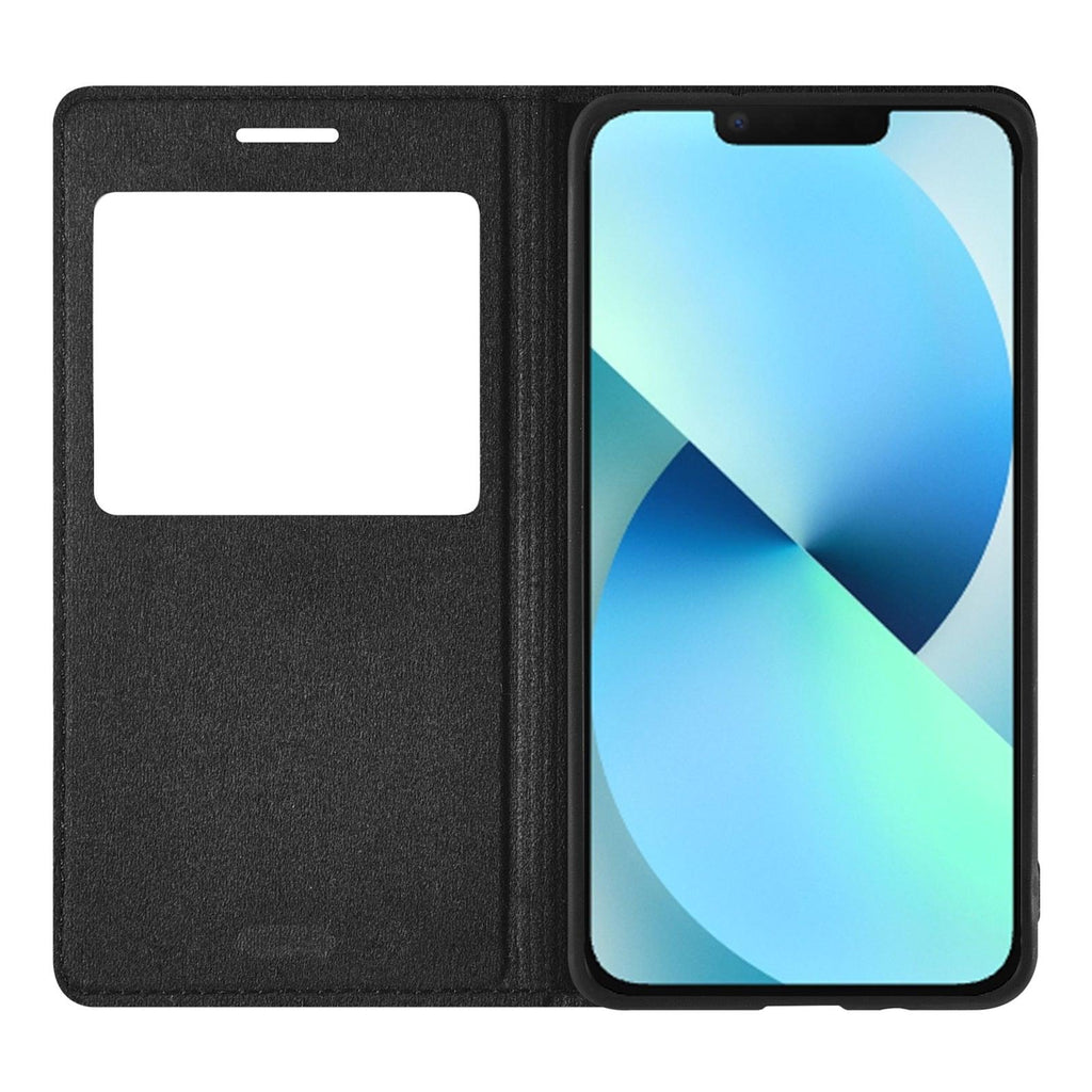 Simple Flip Ultra Thin Window Cover Leather Phone Case For iPhone 14 13 12 11 Pro Mini Luxury Leather Wallet Case Flip Cover Classic Simple iphone case Stevvex