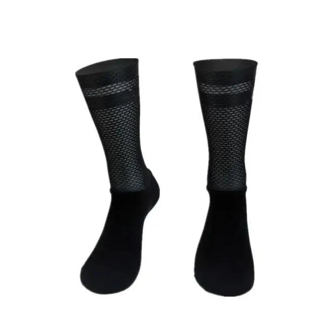 Simple Modern Design Anti Slip Silicone Cycling Socks  For Men Unique  Bicycle Running Socks Lightweight Breathable Sports Socks Stevvex