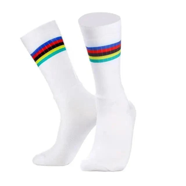 Simple Modern Design Anti Slip Silicone Cycling Socks  For Men Unique  Bicycle Running Socks Lightweight Breathable Sports Socks Stevvex