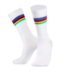 Simple Modern Design Anti Slip Silicone Cycling Socks  For Men Unique  Bicycle Running Socks Lightweight Breathable Sports Socks Stevvex