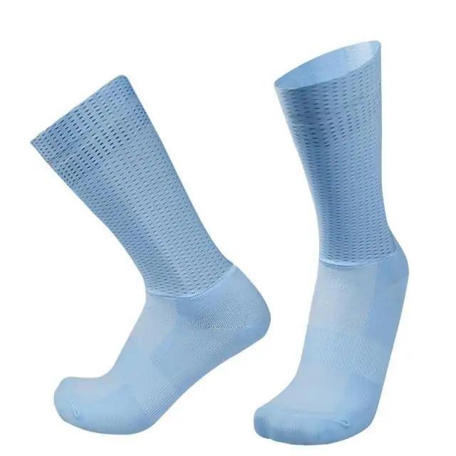 Simple Modern Design Anti Slip Silicone Cycling Socks  For Men Unique  Bicycle Running Socks Lightweight Breathable Sports Socks Stevvex
