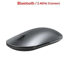 Simple Modern White/Black Wireless Bluetooth USB Connection Optical Mouse For Laptop PC Portable Slim Rechargeable Mouse Computer Mouse Stevvex